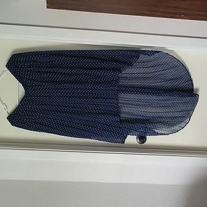 Navy Blue Polka-dot Skirt